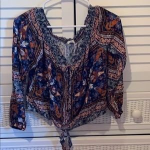 Floral off the shoulder top NWOT